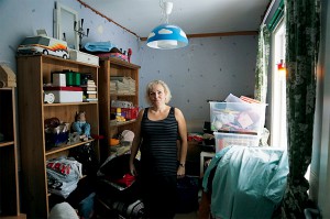 Saija Palmquist i sitt ”säljrum”.