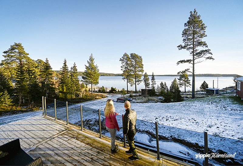 Altanen med glaspartier.