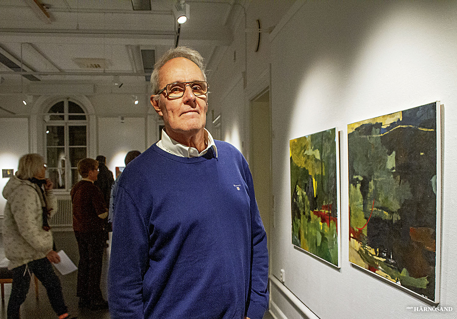 Stefan Holmgren ställde ut 21 abstrakta konstverk med inspiration från naturen.