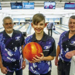 Lag Nordin med Edwin i mitten, har fått förstärkning av Börje Andersson, till vänster, då pappa Anders skadat foten.