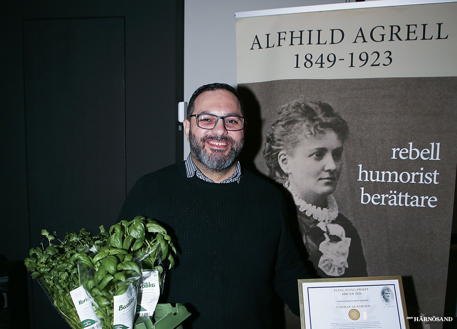 Första Pling Pling-priset gick till Nawras Alashour grundare och utvecklingsledare i företaget BlåGrön Odling.