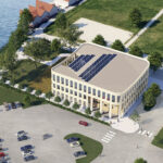 Så här kommer den nya domstolsbyggnaden på Torsviksområdet att se ut när den är klar. SKISS ON ARKITEKTER AB