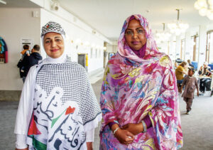 Veterinär Ghaidaa Shihab och doktor Saly Abdelhadi var en del av arrangörerna och representerade FreePalestine respektive Sudan.