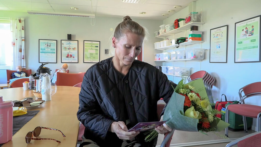 Emma Kilenstam fick Veckans blommor.