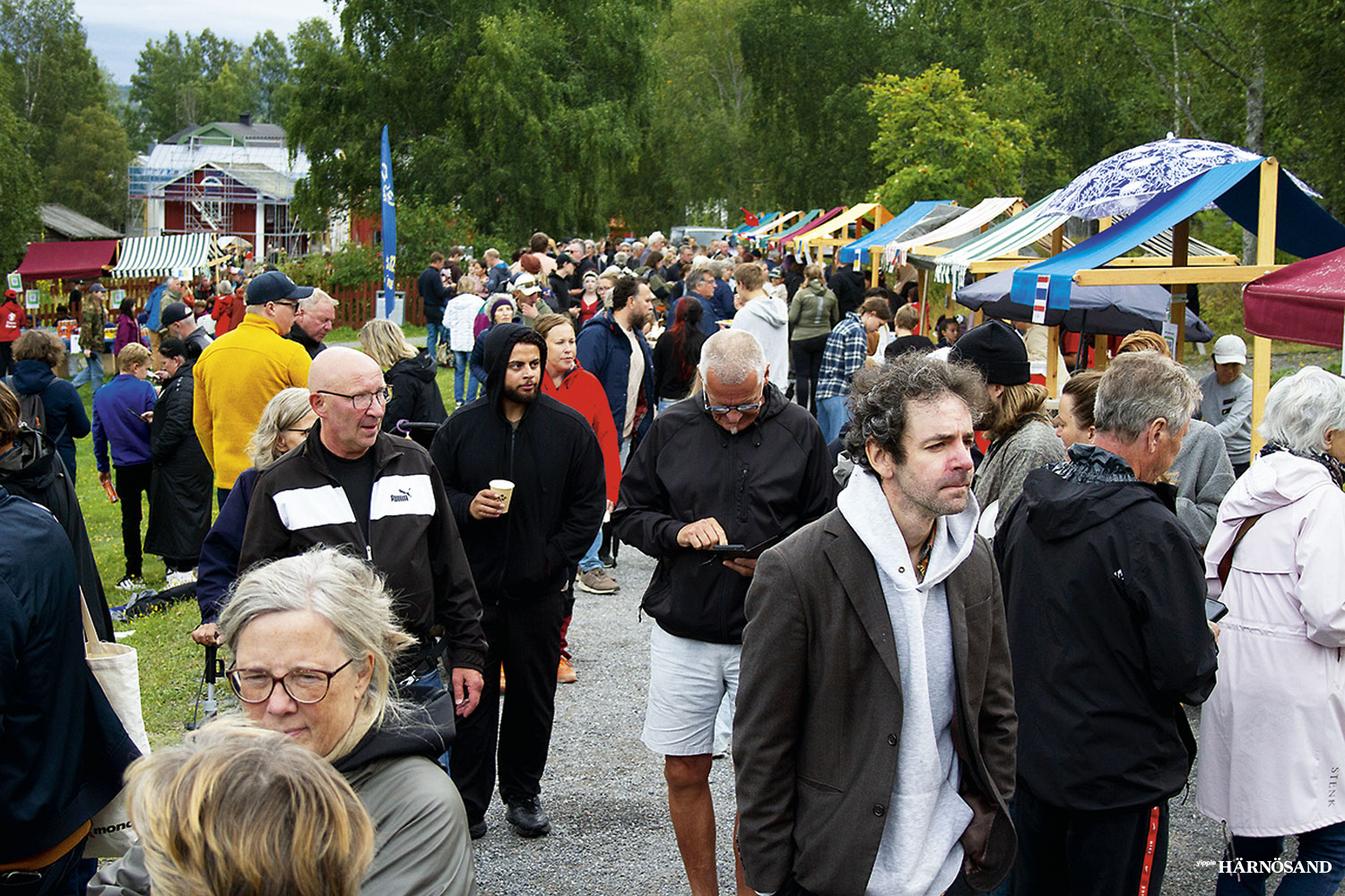 Ett 20-tal matstånd från hela världen lockade många besökare till Internationella festen.