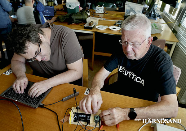 Staffan och Thomas pillar.